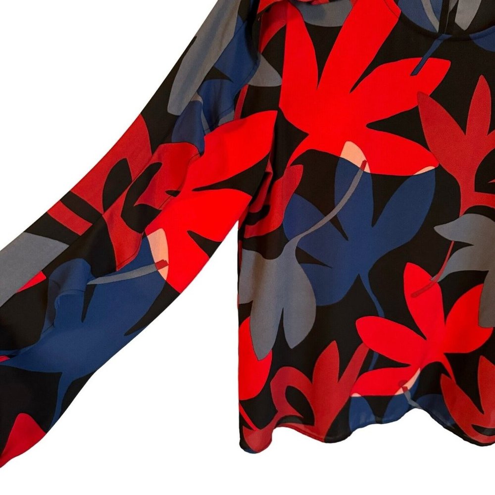 Loft Blouse Multi Floral Ruffle - Picture 12 of 12